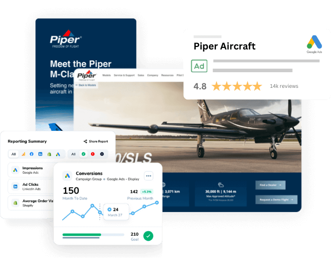 paid search ads - piper aircraft