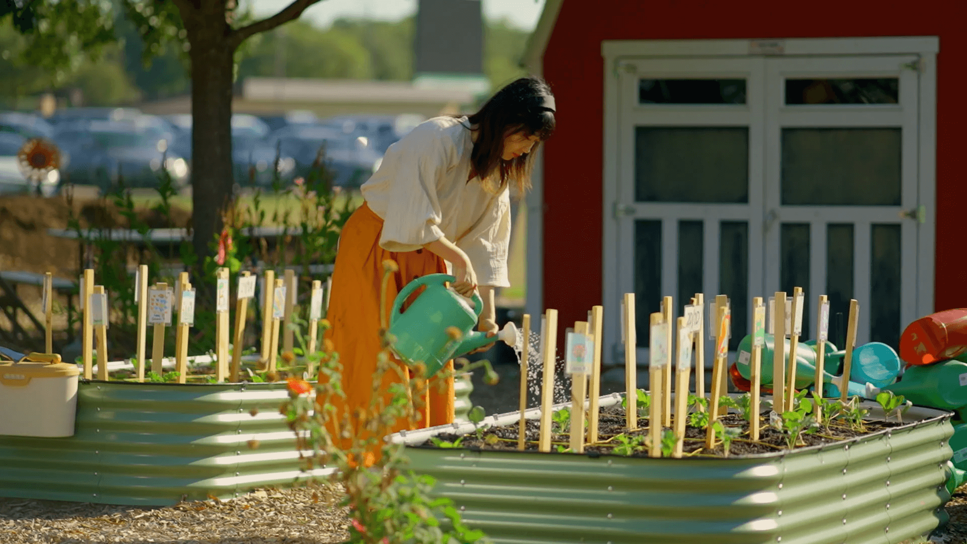 community garden watering