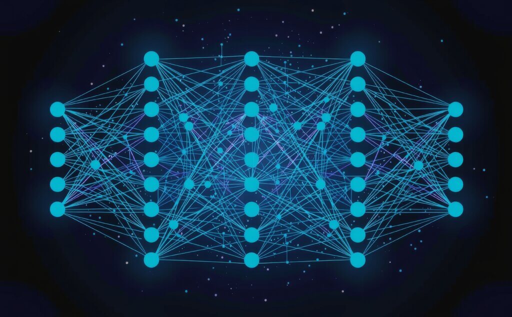 Neural network model. Artificial intelligence. AI