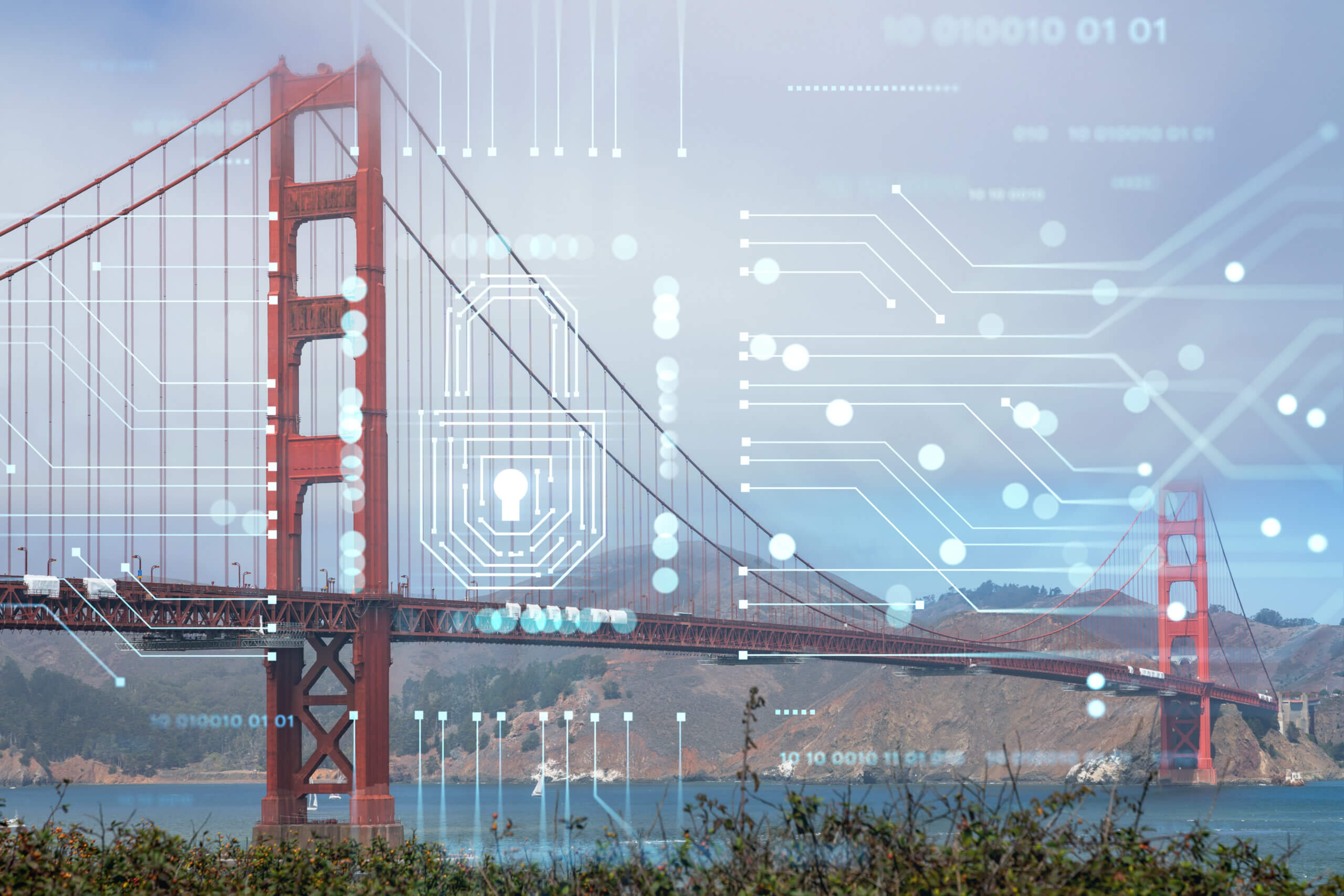 Golden Gate bridge meets digital security.