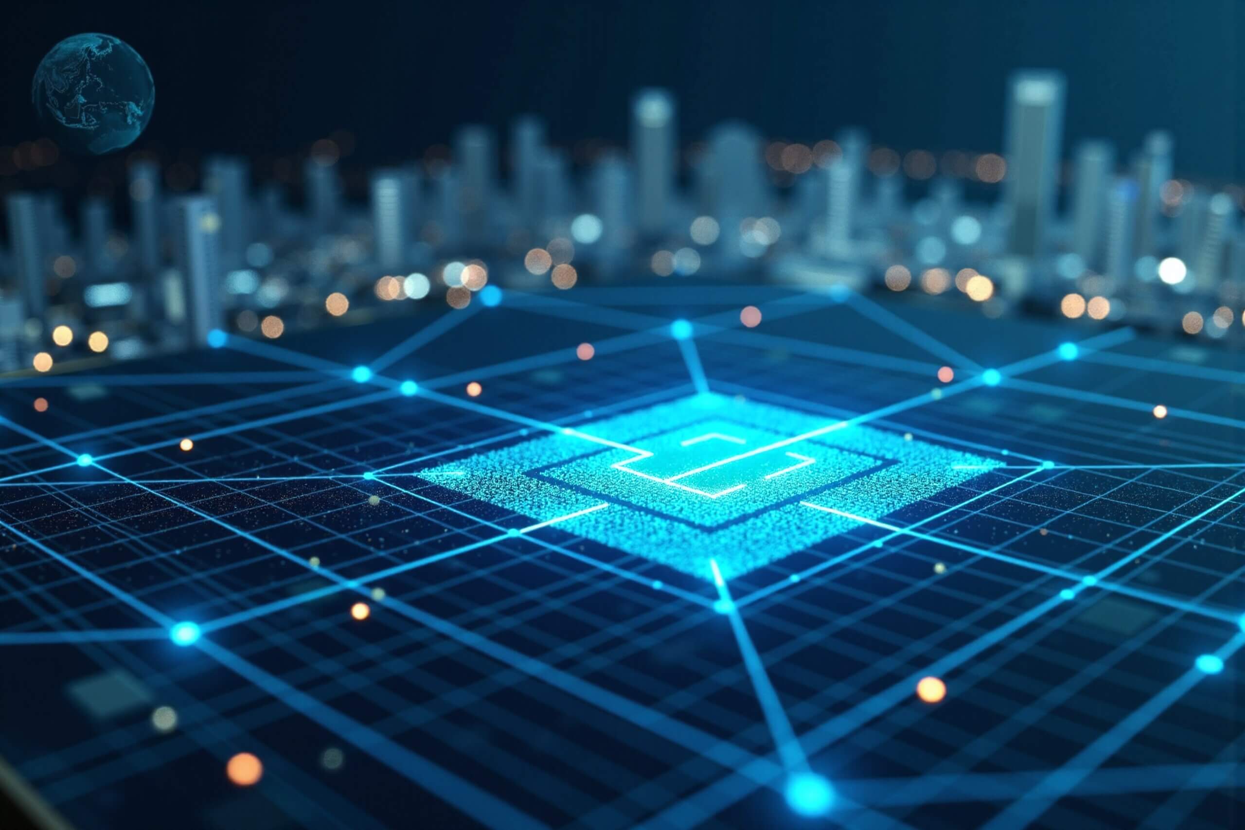 Digital grid powering smart global networks.