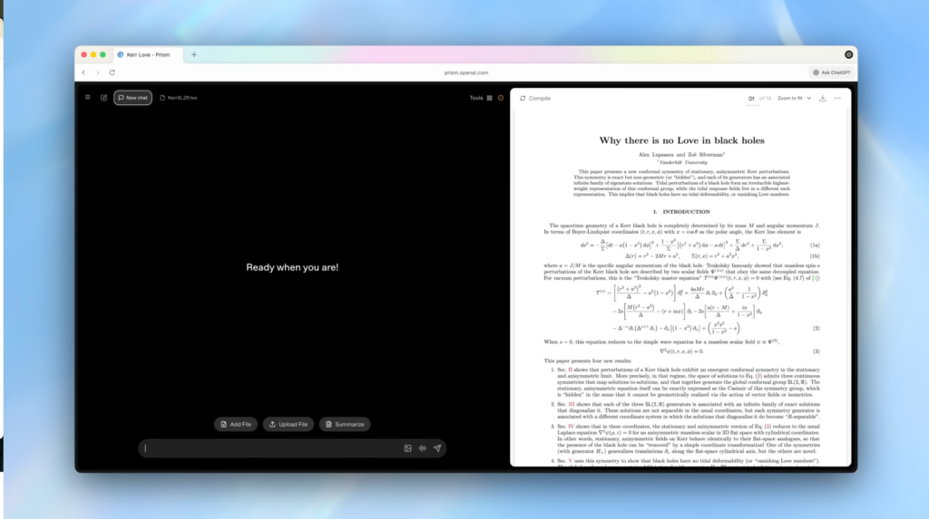 OpenAI Unveils Prism, an AI Workspace for Scientists