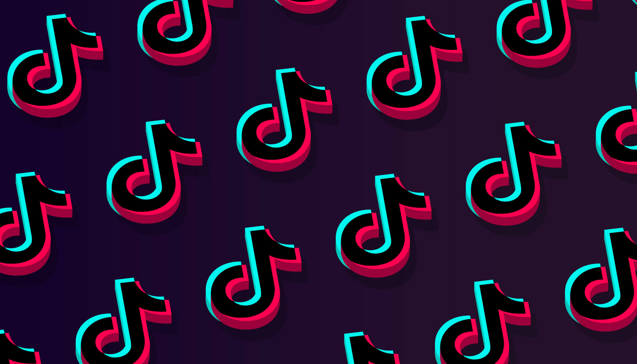 Tiktok social network pattern background. Vector illustration. Odessa, Ukraine - August 26, 2020