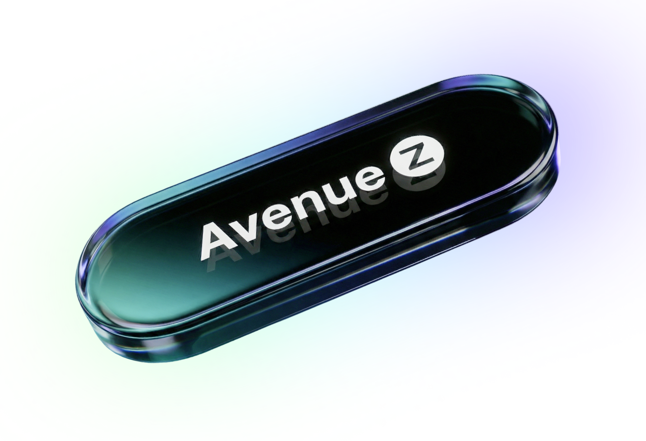 Avenue Z logo displayed inside a glowing capsule-shaped graphic