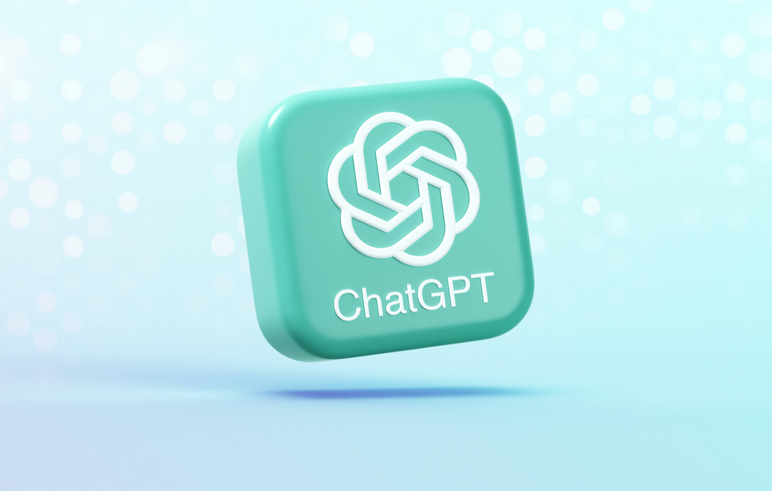 ChatGPT an AI chatbot developed by OpenAI based on the foundational large language model GPT-4 and later. Isolated 3D icon