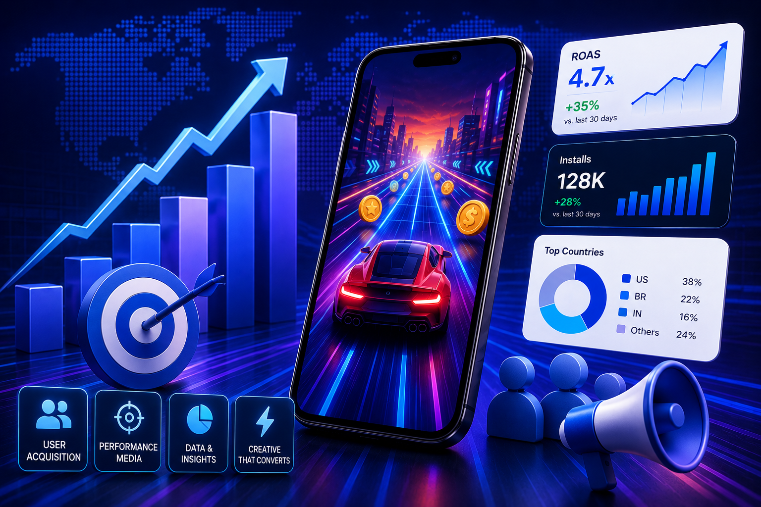 Mobile advertising campaign with AppLovin analytics